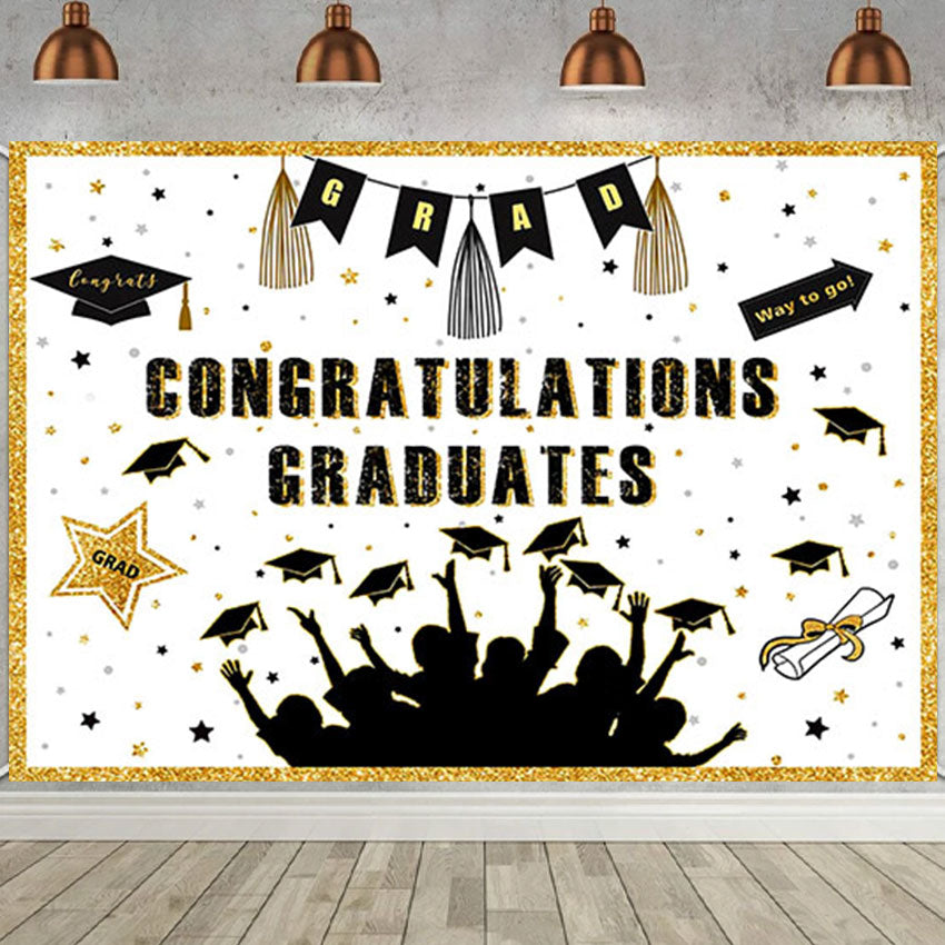 White Background 2022 College Graduation Backdrop for Photography Photo Studio SBH0099