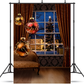 New Arrival-Christmas Feeling Living Room With Window Photography Backdrop SBH0209