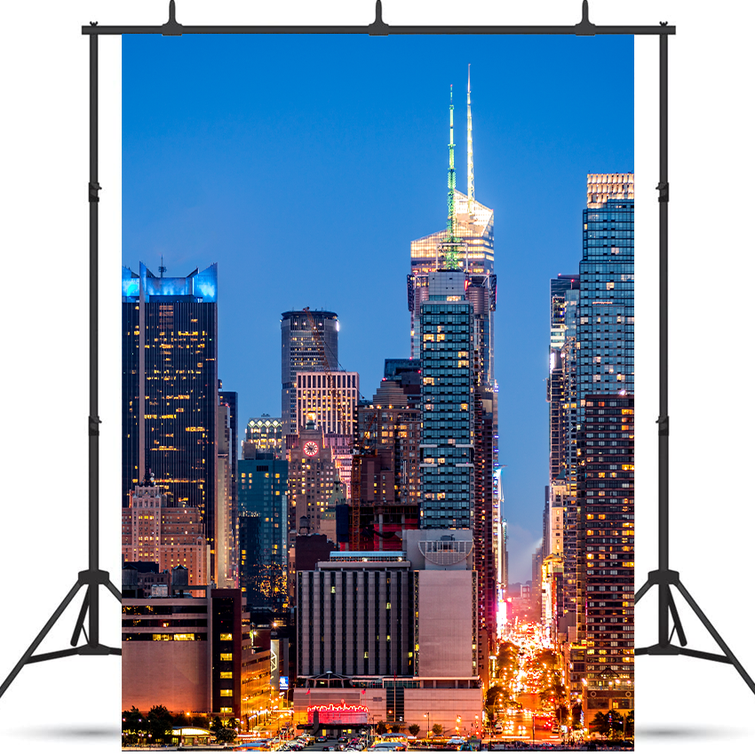 New York Skyline Panorama Photography Backdrop SBH0312