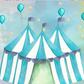 Circus Blue Stripes Children Photography Backdrops SBH0322