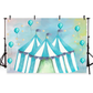 Circus Blue Stripes Children Photography Backdrops SBH0322