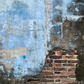 Vintage Blue Brick Wall Backdrop for Grunge Photography SBH0326