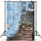 Vintage Blue Brick Wall Backdrop for Grunge Photography SBH0326
