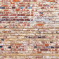 Old Red Brick Wall Backdrop for Grunge Photography SBH0327