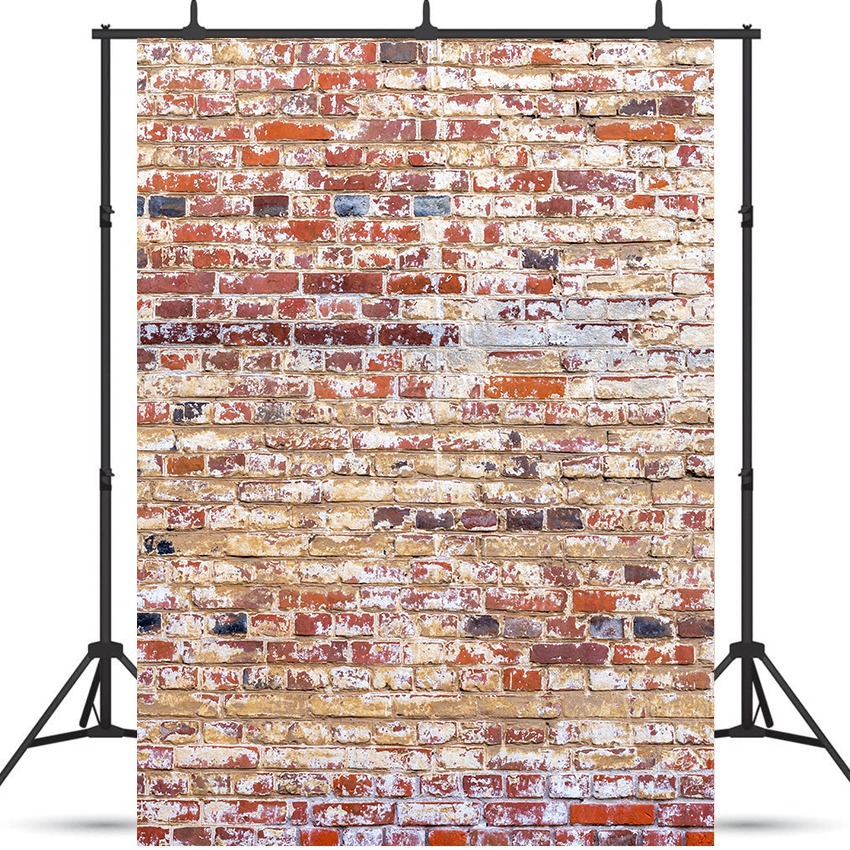Old Red Brick Wall Backdrop for Grunge Photography SBH0327