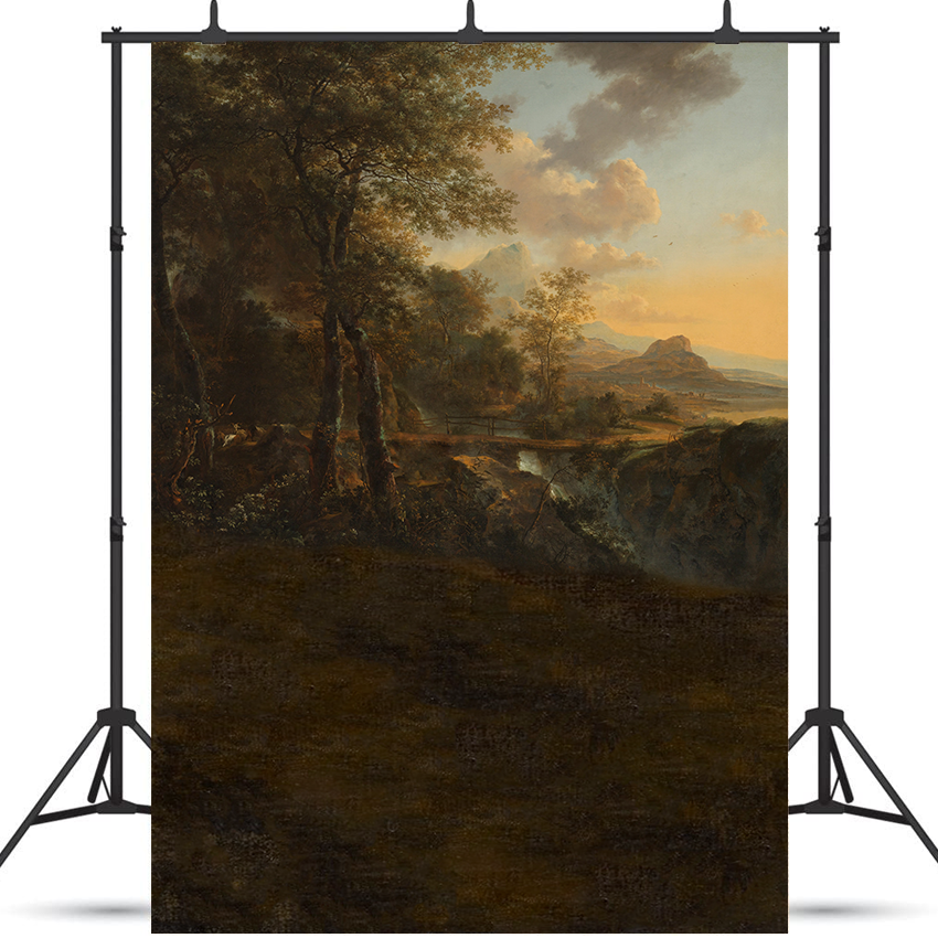 Retro Oil Painting Backdrop for Photography SBH0333