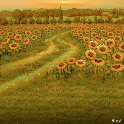 Sunflower Oil Painting Backdrop for Photography SBH0342