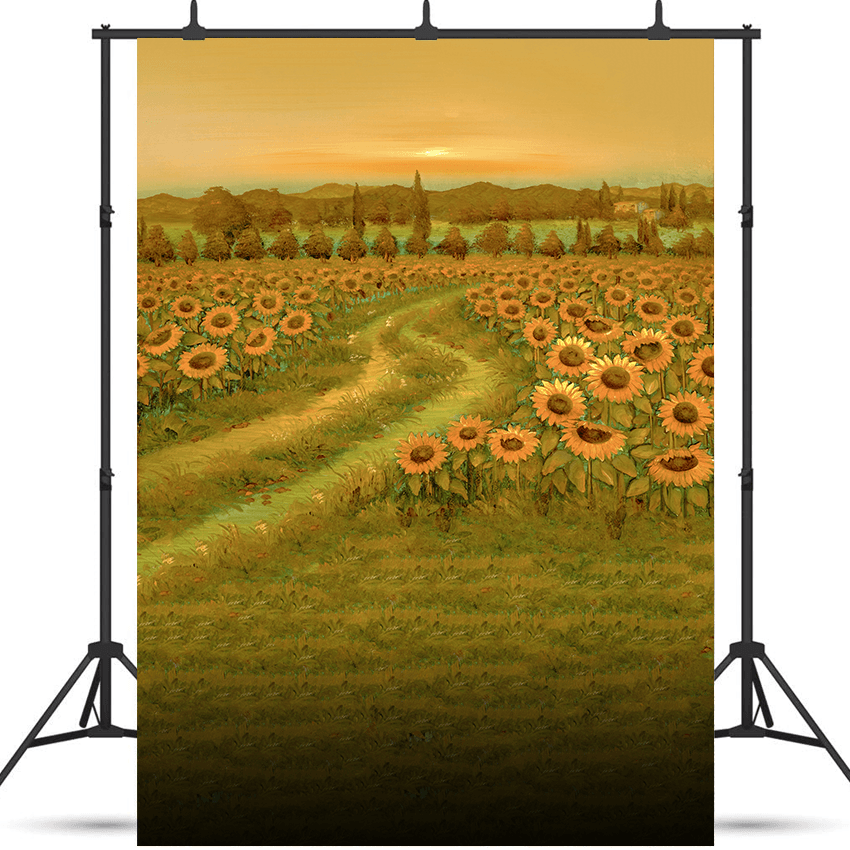 Sunflower Oil Painting Backdrop for Photography SBH0342