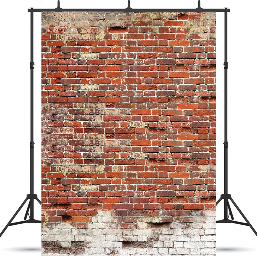 Old Red Brick Wall Backdrop for Photography SBH0349