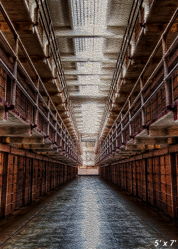 Alcatraz Prison Cells Backdrop for Photography SBH0350