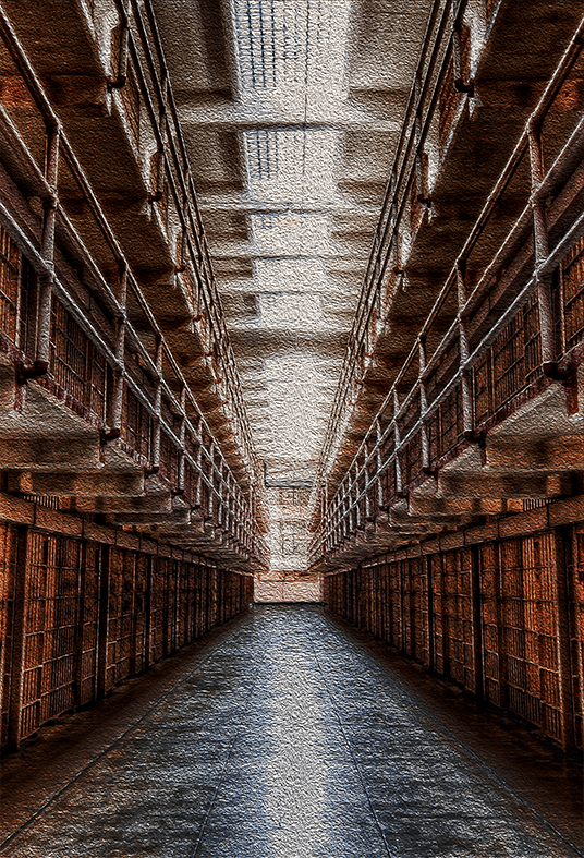 Alcatraz Prison Cells Backdrop for Photography SBH0350