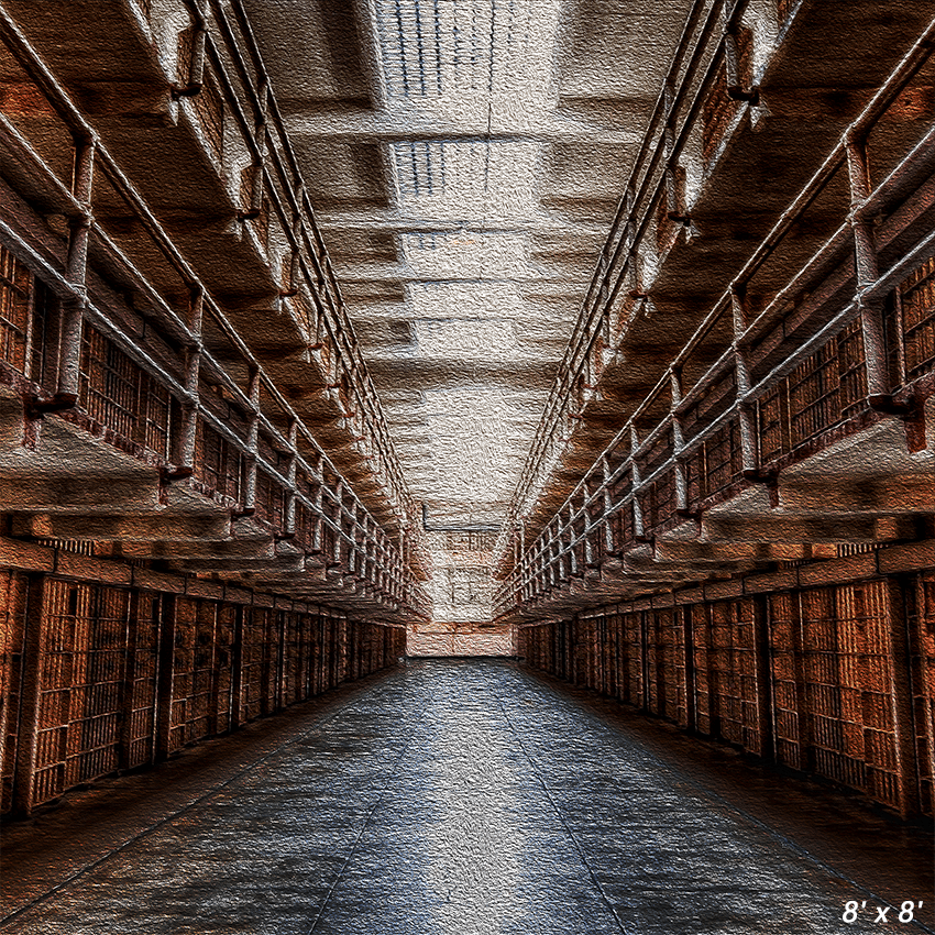 Alcatraz Prison Cells Backdrop for Photography SBH0350