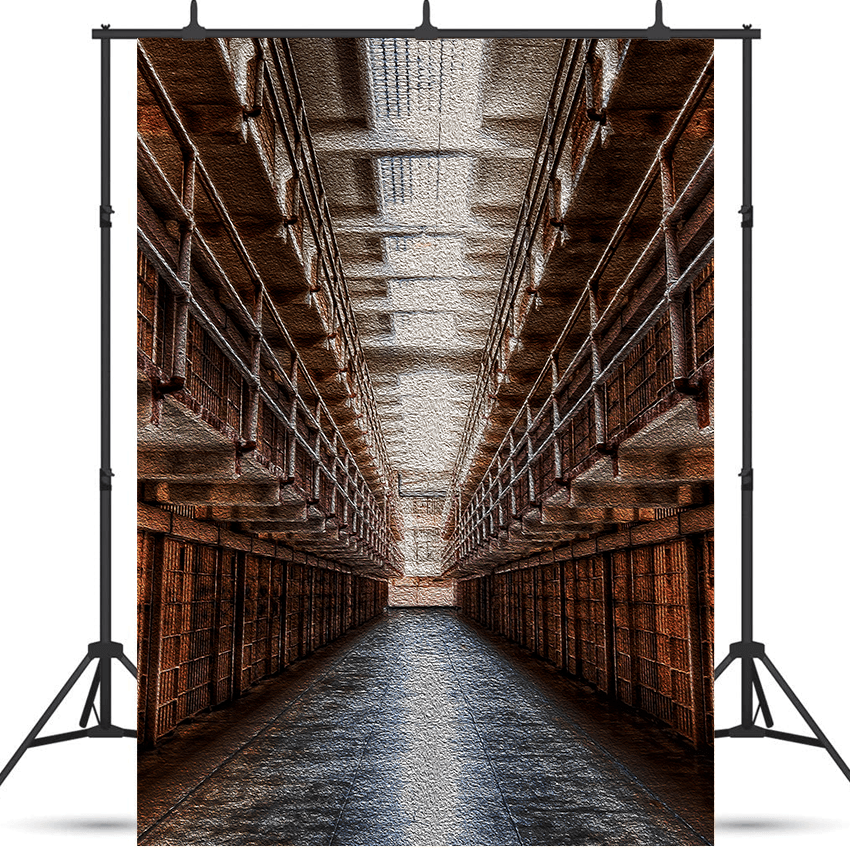 Alcatraz Prison Cells Backdrop for Photography SBH0350