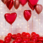 Valentine's Day Red Balloons Photography Backdrop SBH0363