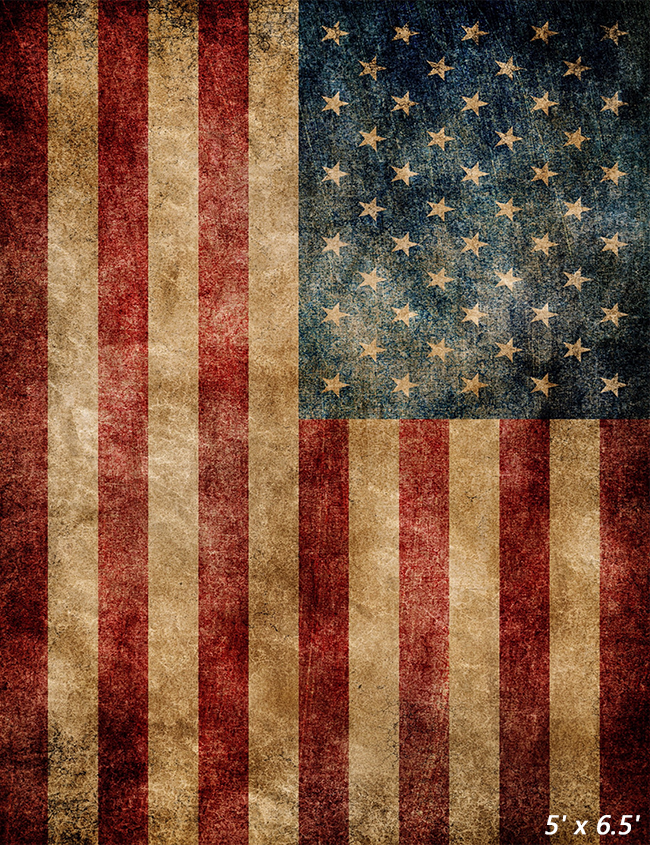 Old Dirty USA Flag Independence Backdrop for Photography SBH0365