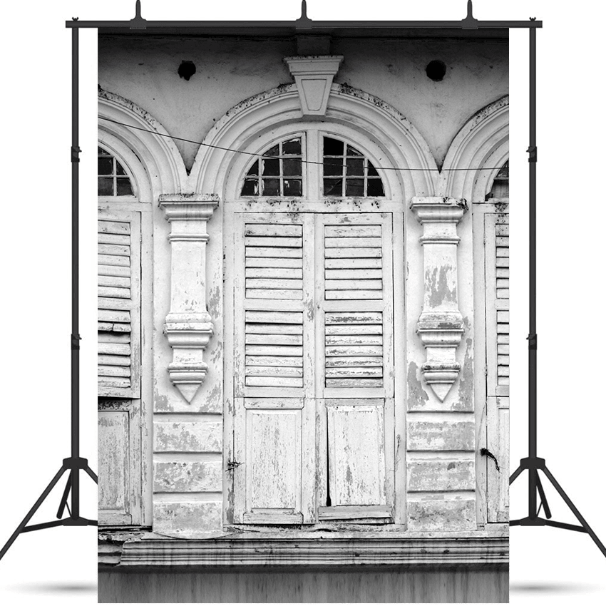 Old Ancient White Windows Photography Backdrop SBH0377