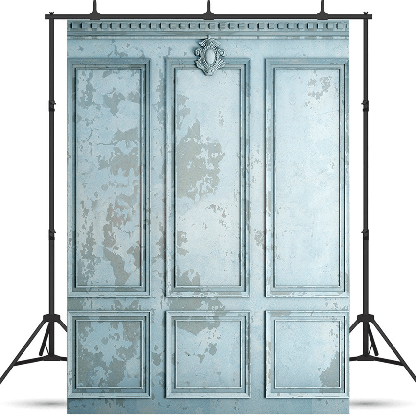 Blue Weathered Wall Backdrop for Photography SBH0378