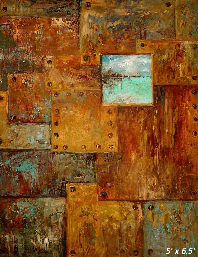 Abstract Rusty Art Color Painting Backdrop for Photo SBH0403