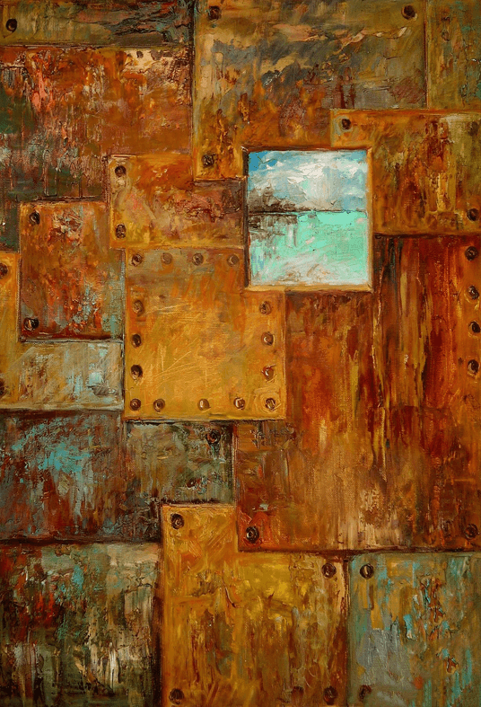 Abstract Rusty Art Color Painting Backdrop for Photo SBH0403