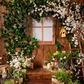 Flower Wooden House Backdrop for Spring Photography SBH0406