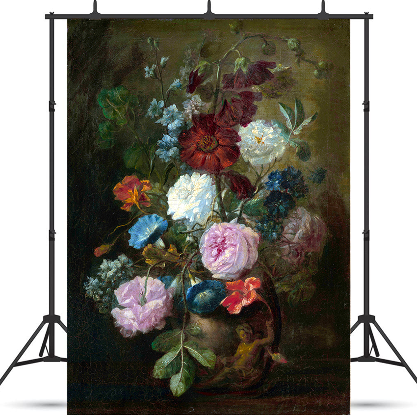 Old Master Flower Paintings Backdrop for Photo SBH0434