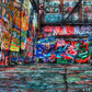 Microfiber Graffiti Wall Backdrop for Photoshoot SBH0452