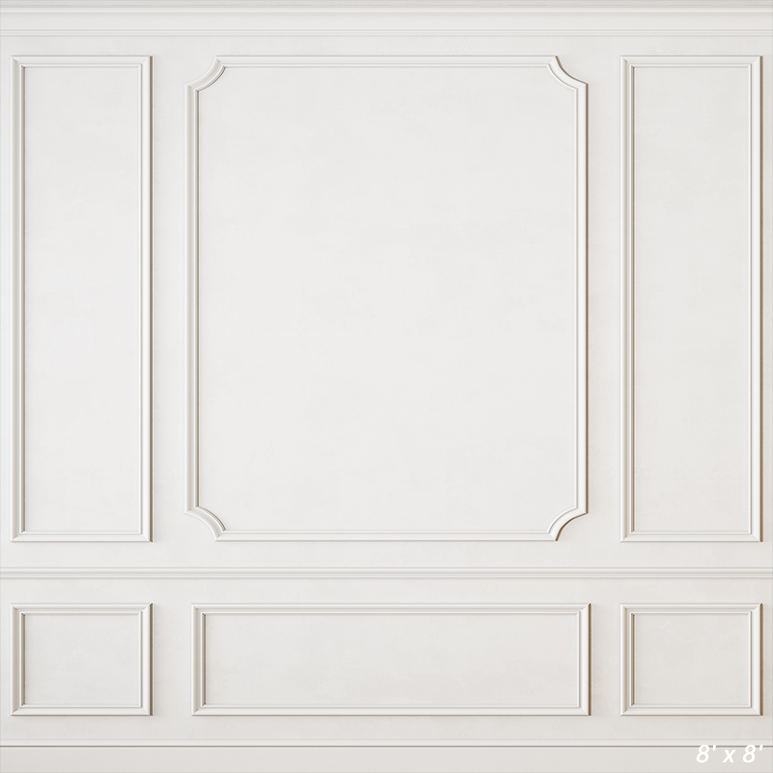 Modern Classic White Interior Wall Backdrop SBH0460