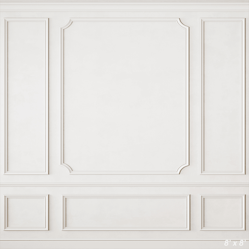 Modern Classic White Interior Wall Backdrop SBH0460