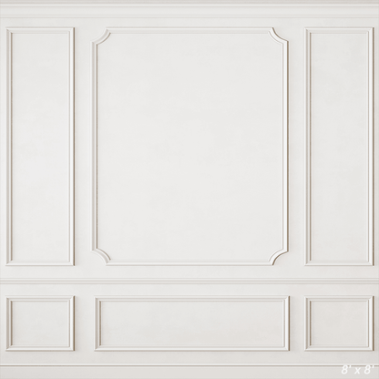 Modern Classic White Interior Wall Backdrop SBH0460