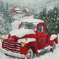 Christmas Truck Winter Snowy Landscape Backdrop SBH0461