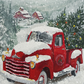 Christmas Truck Winter Snowy Landscape Backdrop SBH0461