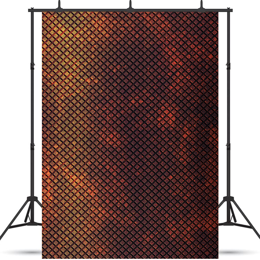 Geometric Grid Rusty Backdrop for Photoshoot SBH0464