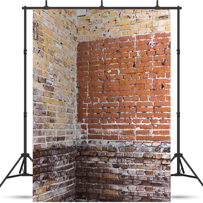 Corner Old Dirty Brick Wall Backdrop for Photography SBH0346