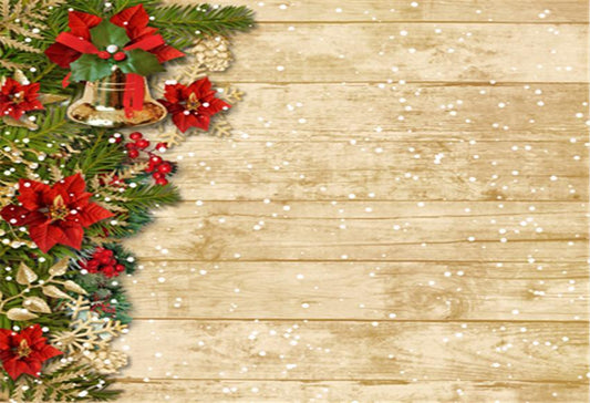 Snowflake Wood Christmas Backdrop for Photography