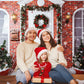 Merry Christmas Red Brick Photo Backdrop for Photography