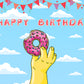 Happy Birthday Donut Decoration Backdrop for Photography