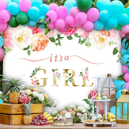 Flower  Decoration Girl Photography Backdrop for Birthday Baby Shower