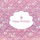 Mermaid Pink Backdrop for Happy Birthday Party