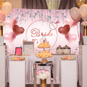 Wedding Bride to Be Romantic Photography Backdrop for Bridal Shower
