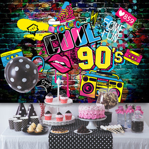 Graffiti Colourful Brick Photography Backdrop for Party