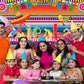 Fiesta Colorful Backdrop for Birthday Party Photography