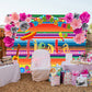 Fiesta Colorful Backdrop for Birthday Party Photography