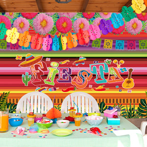 Fiesta Colorful Photography Backdrop for Party