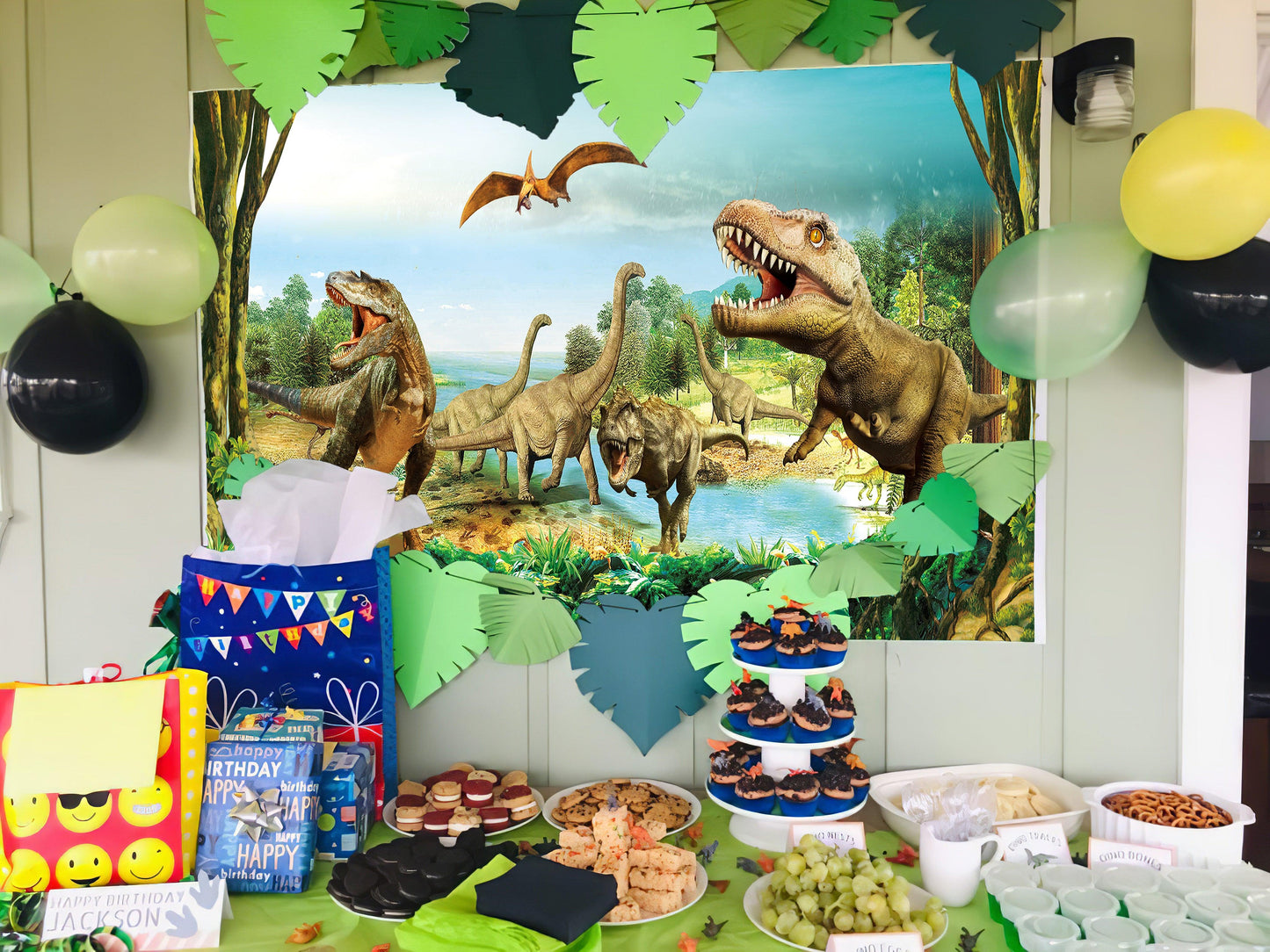 Jurassic World Dinosaur Inspired Digital Animals Background for Kids Toddlers for Photography TKH1826