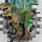 Jurassic Park White Brick Jungle Animals Photography Backdrop for Kids TKH1828