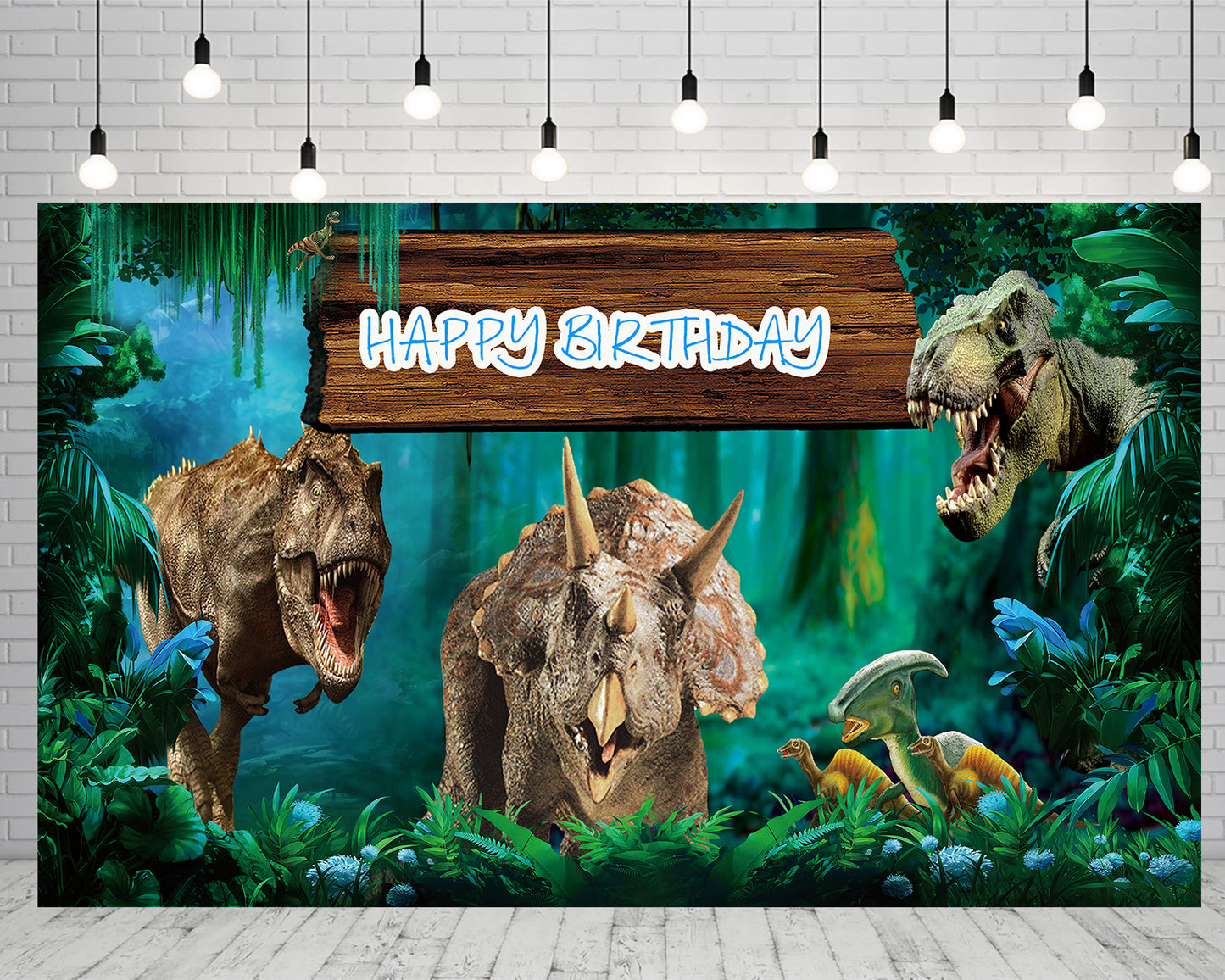 Jurassic Park World Dinosaur Animals Backdrop for Birthday Party TKH1829