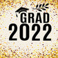 2022 Gold Graduation Celebration Backdrop for Photography Graduation Party Decorations TKH1846