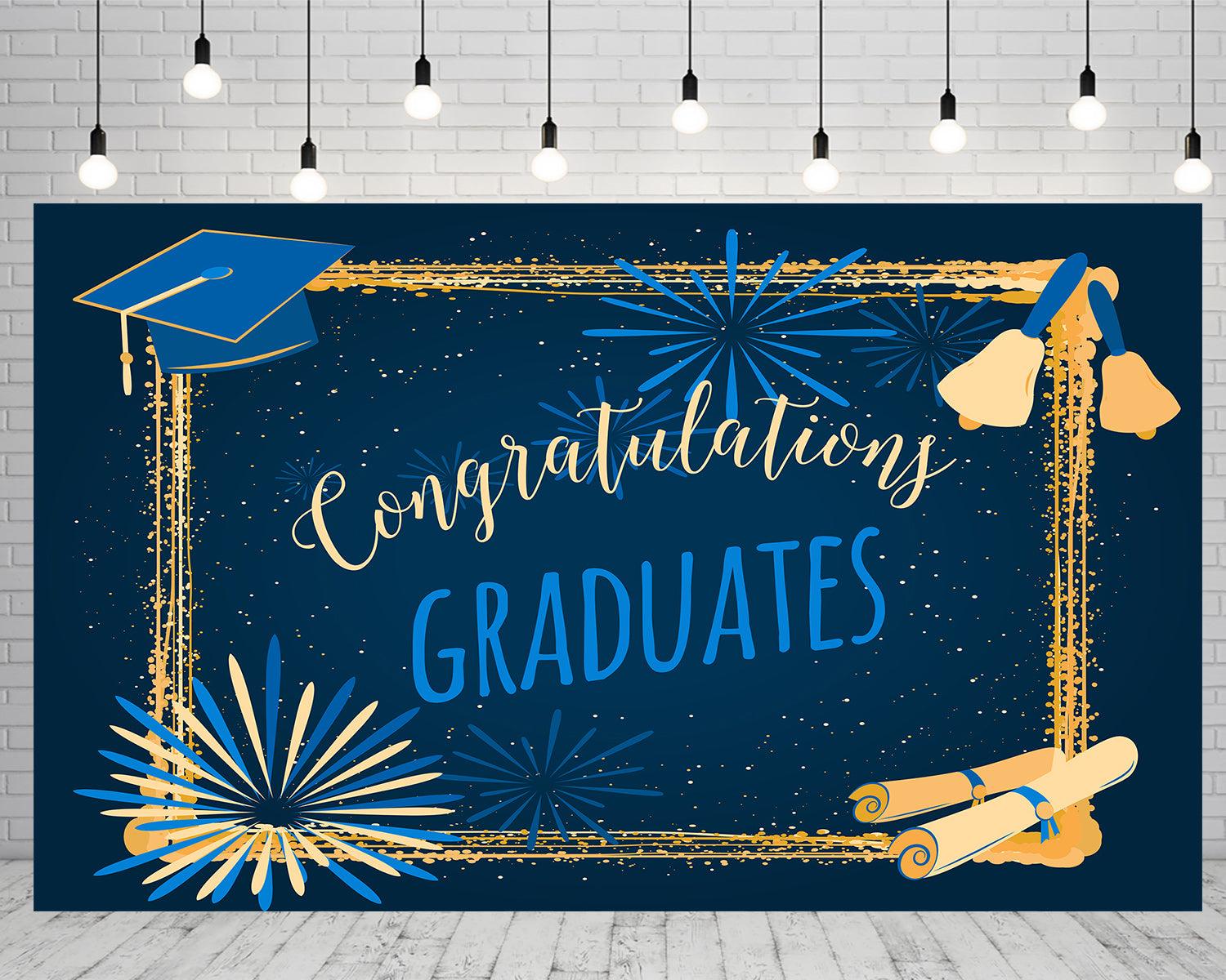 Graduation Rivan Blue Dark Blue Graduation Background