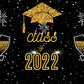 Golden Champagne 2022 Graduation Party Backdrop for Photography Graduation Party Decorations TKH1852