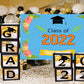 Blue Background Graduation Photo Collage Backdrop Graduation Photo Banner Class of 2022 TKH1870